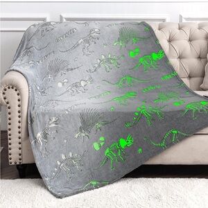 Glow in the dark dinosaur blanket